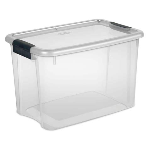 metal storage box with latch|sterilite latch storage box.